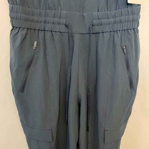 Athleta Unbound Women Blue Jumpsuit NWT Sleeveless Tie Waist Size XS Gorpcore - Picture 4 of 10